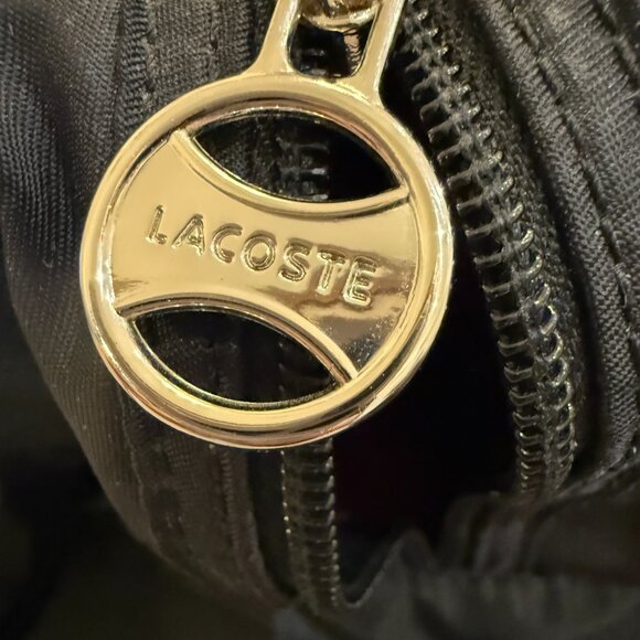 Lacoste Designer Bowling Bag – Small Black + Tan Accents - Picture 13 of 13